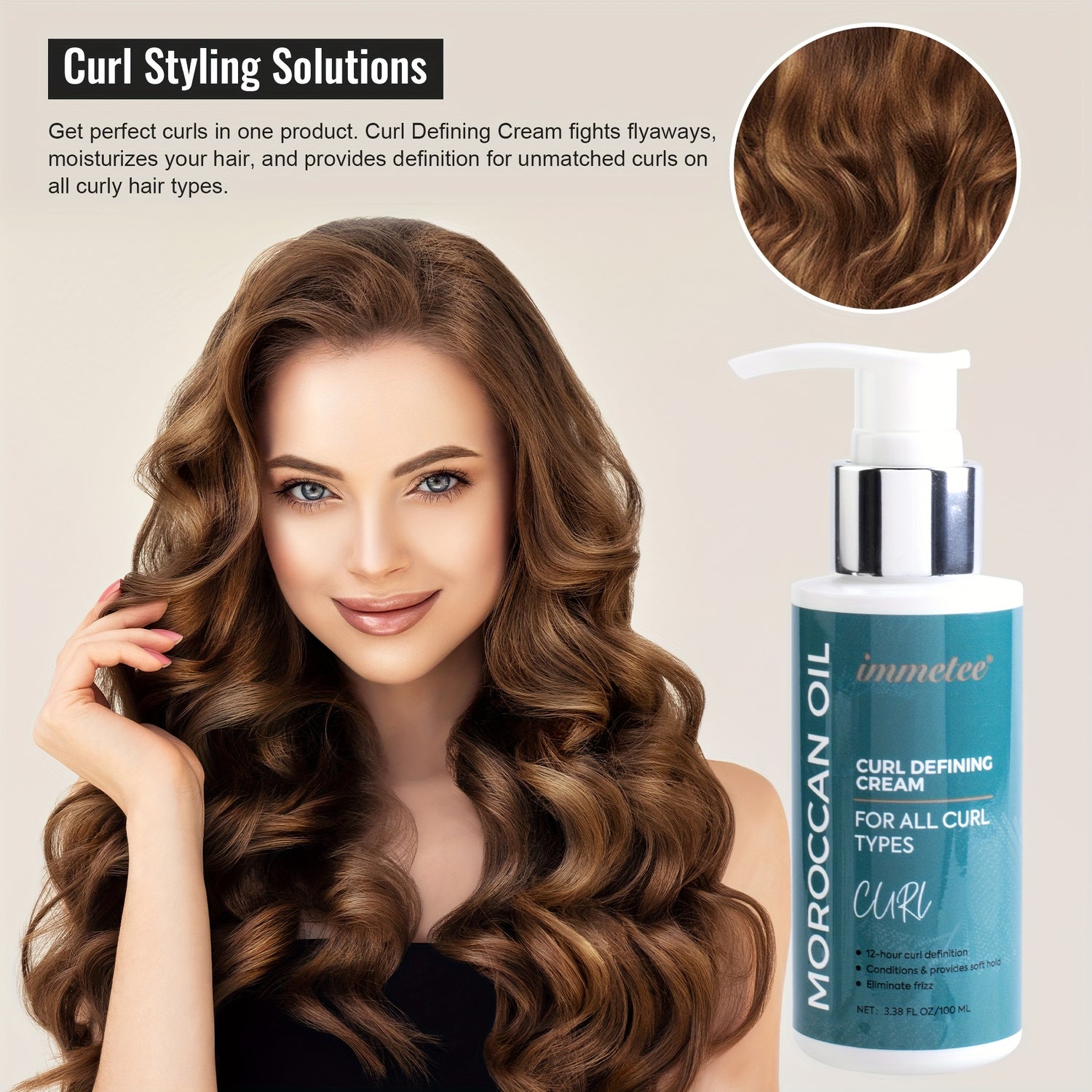 Moroccan curly hair styling product, enriched with Moroccan walnut oil, Aloe Vera - Lifestil. www.Lifestil.net