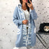 Fashion Style Cardigan Hooded Knitted Women&