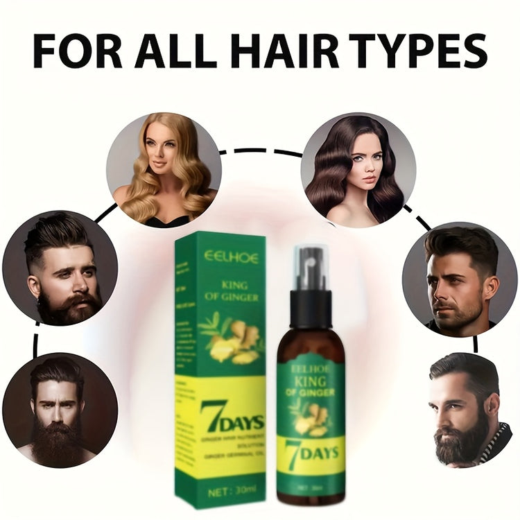 Ginger Hair Oil and Biotin Hair Essence, 7-Day Ginger Nourishing Scalp Massage for All Hair Types, Perfect Valentine&