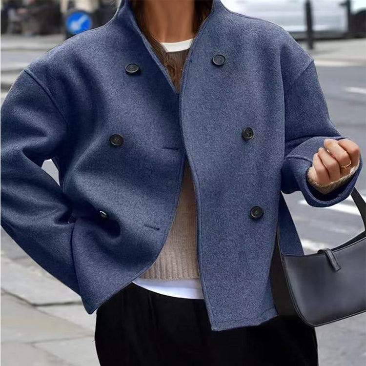women’s double-breasted wool coat