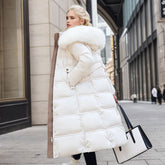 Winter Long Jacket with Fur Hood