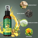 Ginger Hair Oil and Biotin Hair Essence, 7-Day Ginger Nourishing Scalp Massage for All Hair Types, Perfect Valentine&