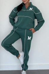 Womens 2 Piece Outfits Lounge Hoodless Pullover Sweatshirt Sweatsuit Sets Sweatshirt Baggy Fashion Sweatpants With Pockets - Lifestil. www.Lifestil.net