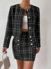 women’s plaid button jacket