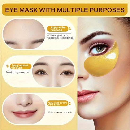 60pcs Golden Firming Eye Patches - Hydrating & Nourishing - Lifestil. www.Lifestil.net