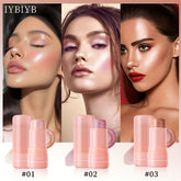 Gel highlighter stick with a volumetric matte finish