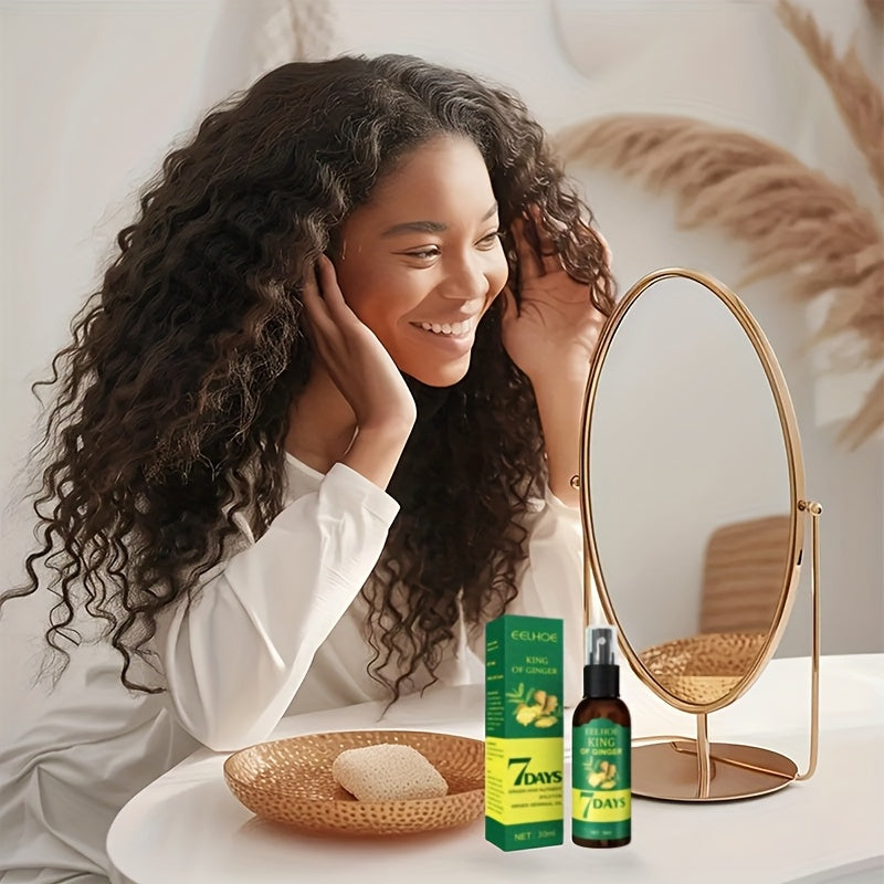 Ginger Hair Oil and Biotin Hair Essence, 7-Day Ginger Nourishing Scalp Massage for All Hair Types, Perfect Valentine&