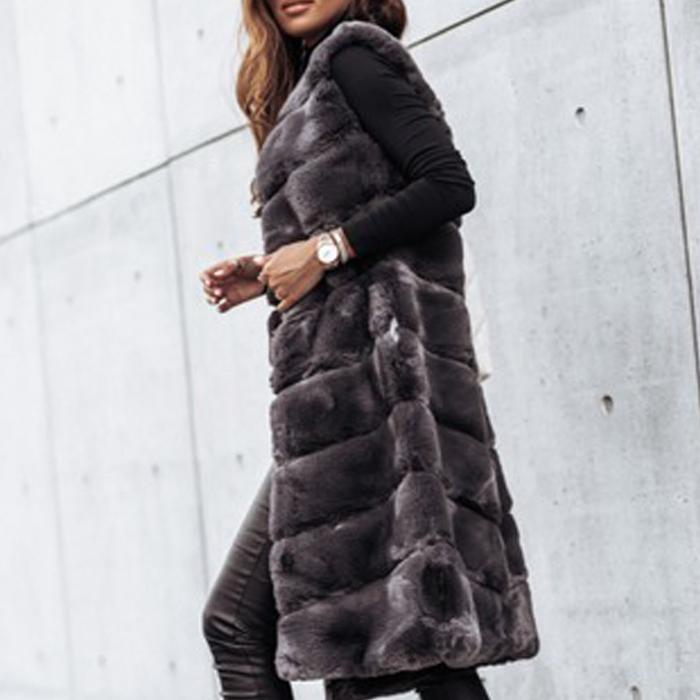 fur vest-jacket