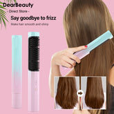 Straightening Comb Rechargeable Hair Wireless Straightener Curler Curling Straighten Dual-purpose Travel Portable USB Charging - Lifestil. www.Lifestil.net