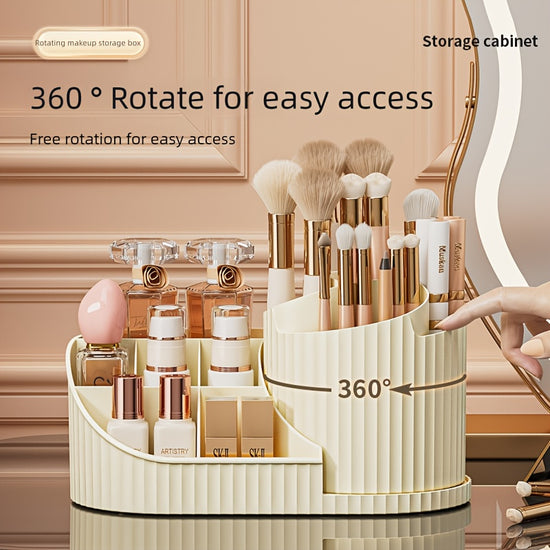 Compact Cosmetics Storage Box, 360° rotatable