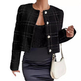 women’s plaid button jacket