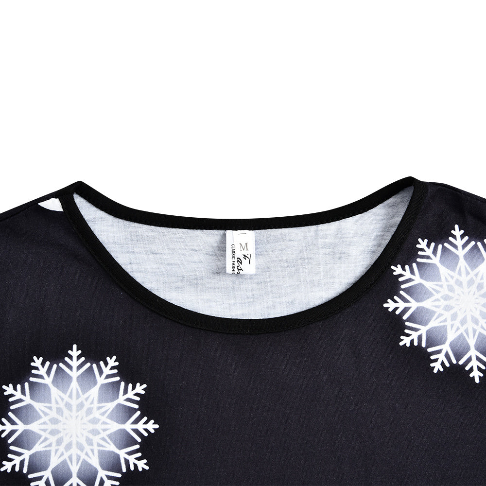 Long sleeve crew neck Christmas print sexy dress - Lifestil. www.Lifestil.net