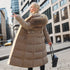 Winter Long Jacket with Fur Hood