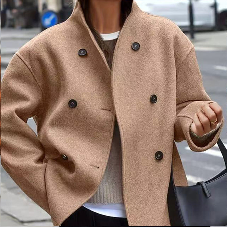 women’s double-breasted wool coat