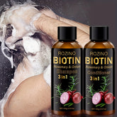 2pcs*100g Biotin Rosemary Onion Trio Shampoo & Conditioner Set, with Plant Keratin and Argan Oil Core Ingredients, Rich Lather for Easy Rinse, Removes Loose Dandruff, Strengthens Hair, Repairs Split Ends, Restores Dry/Damaged - Lifestil. www.Lifestil.net