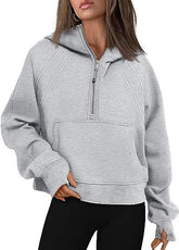 Zipper Hoodies Sweatshirts With Pocket Loose Sport Tops Long Sleeve Pullover Sweaters Winter Fall Outfits Women Clothing - Lifestil. www.Lifestil.net