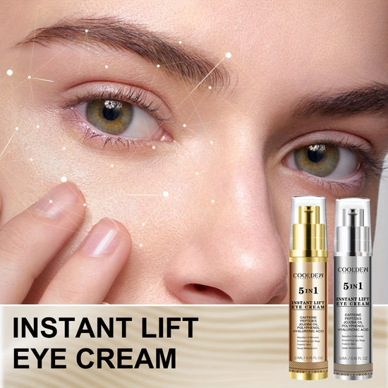 Cream for instant lifting and strengthening of the skin around the eyes with caffeine, jojoba oil