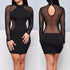 Fashion Style Long Sleeved Round Neck Mesh Stitching Dress - Lifestil. www.Lifestil.net