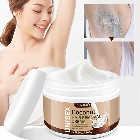 Coconut Hair Removal Cream – Quick & Painless, All Body Parts, 50g