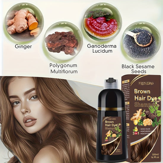 Natural hair dye shampoo