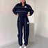 Womens 2 Piece Outfits Lounge Hoodless Pullover Sweatshirt Sweatsuit Sets Sweatshirt Baggy Fashion Sweatpants With Pockets - Lifestil. www.Lifestil.net