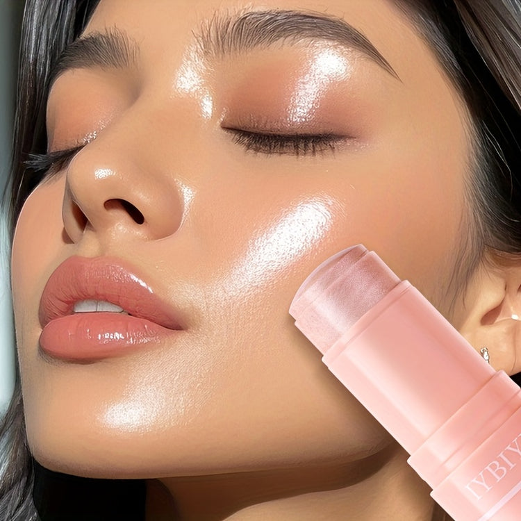 Gel highlighter stick with a volumetric matte finish