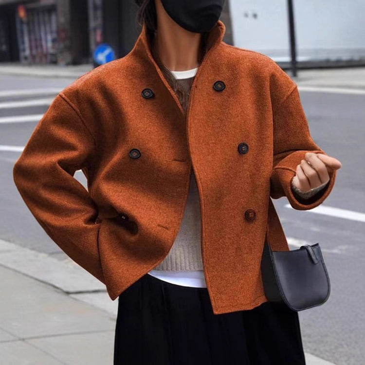 women’s double-breasted wool coat
