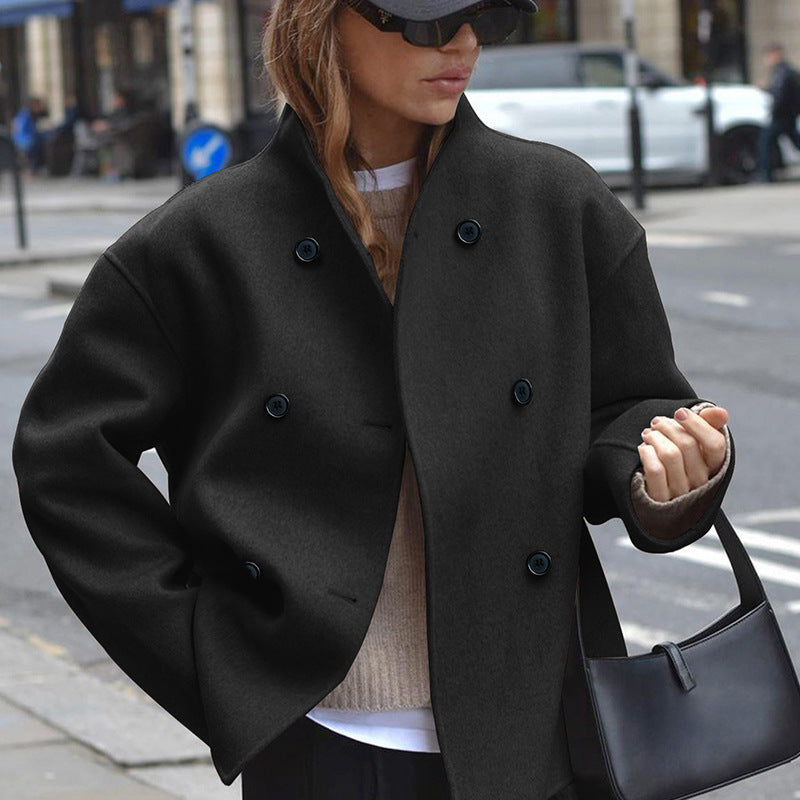 women’s double-breasted wool coat