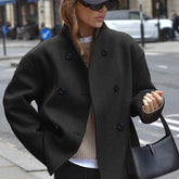women’s double-breasted wool coat