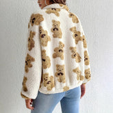 Fashion Style Bear Printed Furry Fleece - Lifestil. www.Lifestil.net