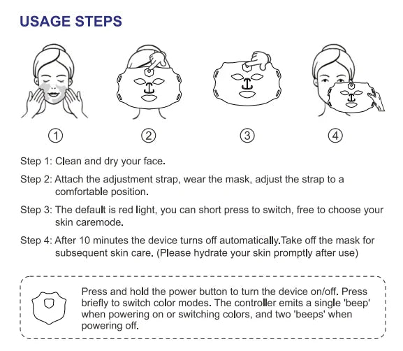 Professional Led Light Therapy Facial Mask Black Led Red - Lifestil. www.Lifestil.net