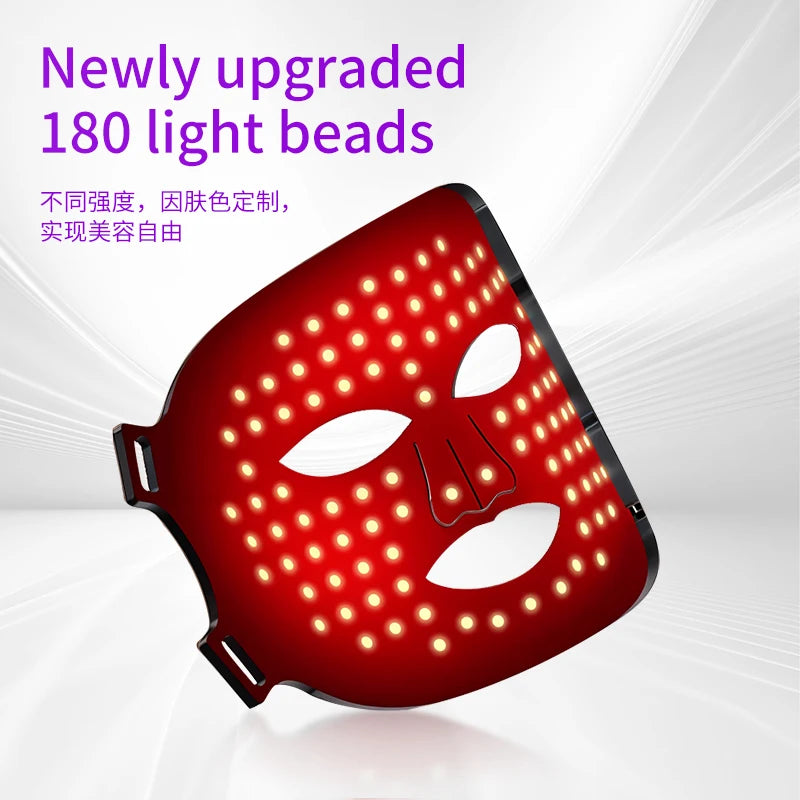 Professional Led Light Therapy Facial Mask Black Led Red - Lifestil. www.Lifestil.net