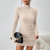 New Style Solid Dresses Autumn Winter Women Long Sleeves - Lifestil. www.Lifestil.net