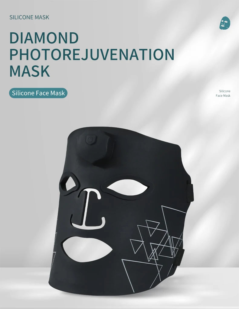 Professional Led Light Therapy Facial Mask Black Led Red - Lifestil. www.Lifestil.net