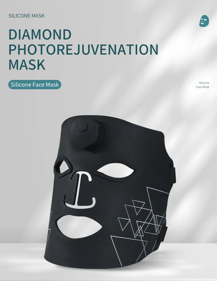 Professional Led Light Therapy Facial Mask Black Led Red - Lifestil. www.Lifestil.net