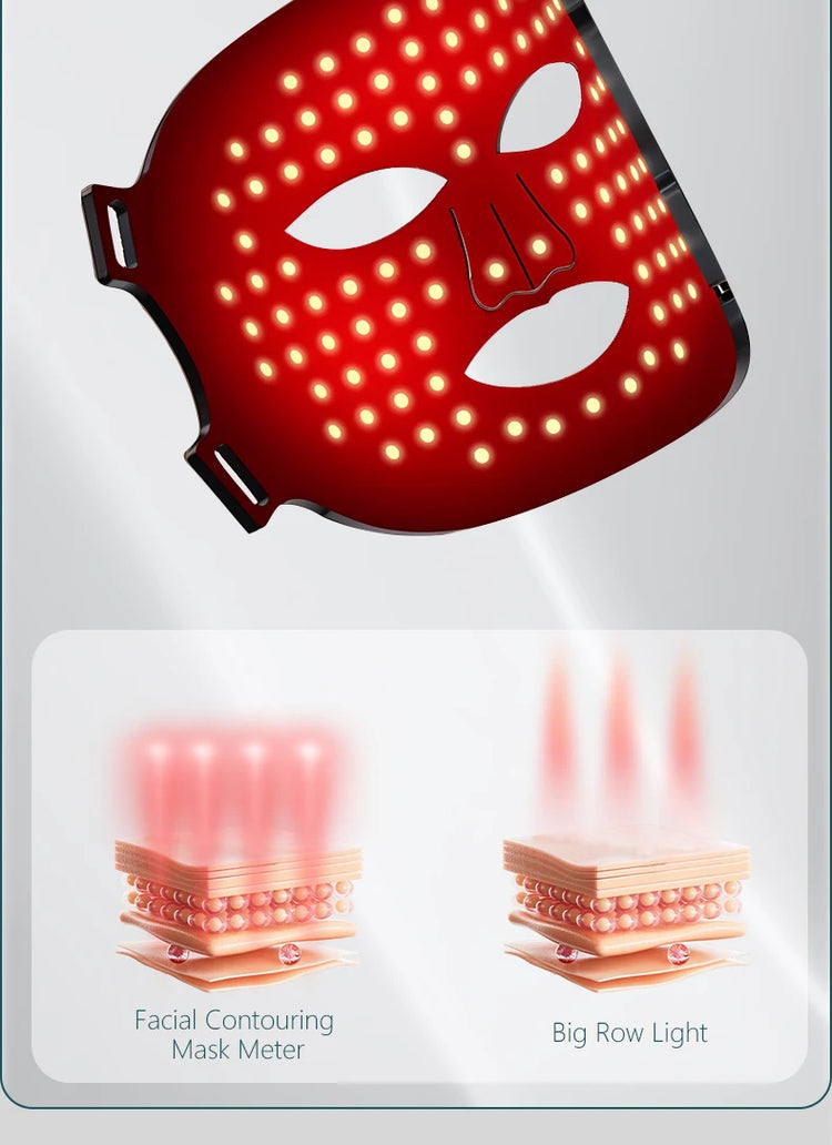 Professional Led Light Therapy Facial Mask Black Led Red - Lifestil. www.Lifestil.net