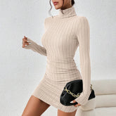 New Style Solid Dresses Autumn Winter Women Long Sleeves - Lifestil. www.Lifestil.net