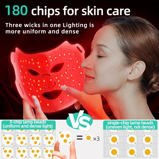 Professional Led Light Therapy Facial Mask Black Led Red - Lifestil. www.Lifestil.net