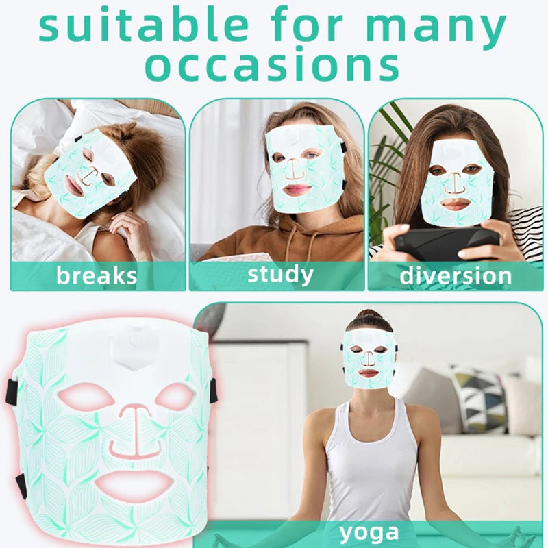 Professional Led Light Therapy Facial Mask Black Led Red - Lifestil. www.Lifestil.net