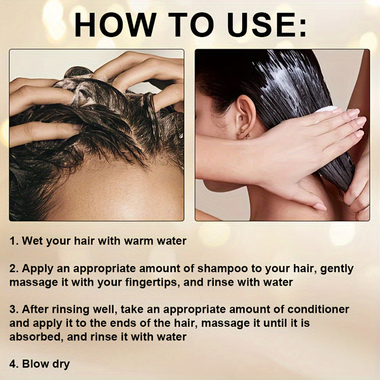 Instant & Protection for All Hair Types, Keratin & Biotin Volumizing Shampoo and Conditioner Set – Deep Nourishment, Smoothing, Strengthening Roots with Heat-Protective Keratin Essence, Healthy Hair Care - Lifestil. www.Lifestil.net