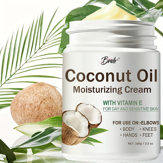 Coconut Oil Moisturizing Cream – 24H Hydration with Vitamin E & Collagen