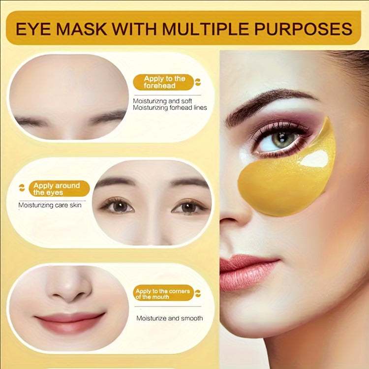 60pcs Golden Firming Eye Patches - Hydrating & Nourishing - Lifestil. www.Lifestil.net