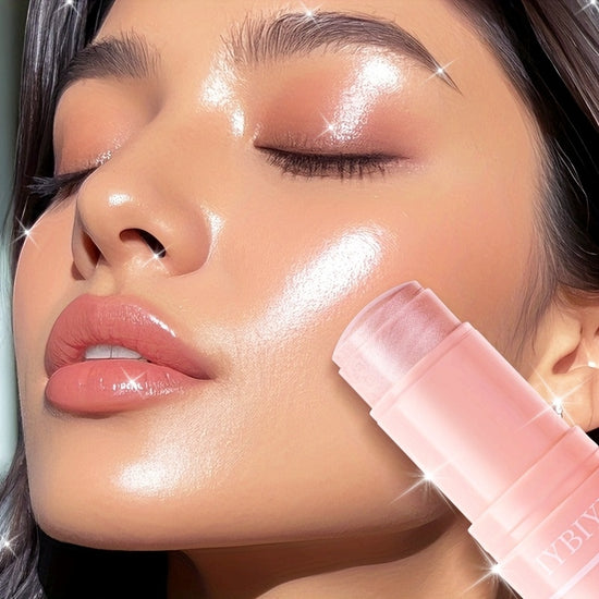 Gel highlighter stick with a volumetric matte finish