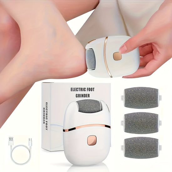 Electric Callus Remover & Foot File – USB Rechargeable, Multiple Heads