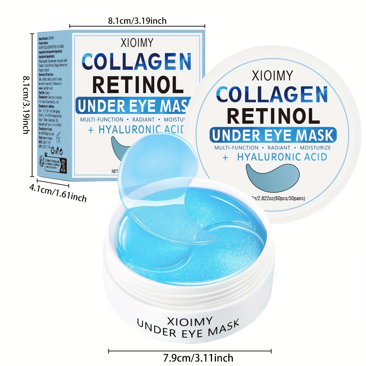 Xioimy Collagen eye masks, 60 pcs - Lifestil. www.Lifestil.net