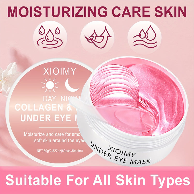 60pcs Day & Night Collagen & Biotin Eye Patches - Hypoallergenic - Lifestil. www.Lifestil.net