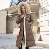 Winter Long Jacket with Fur Hood