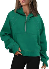 Zipper Hoodies Sweatshirts With Pocket Loose Sport Tops Long Sleeve Pullover Sweaters Winter Fall Outfits Women Clothing - Lifestil. www.Lifestil.net