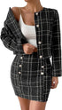 women’s plaid button jacket