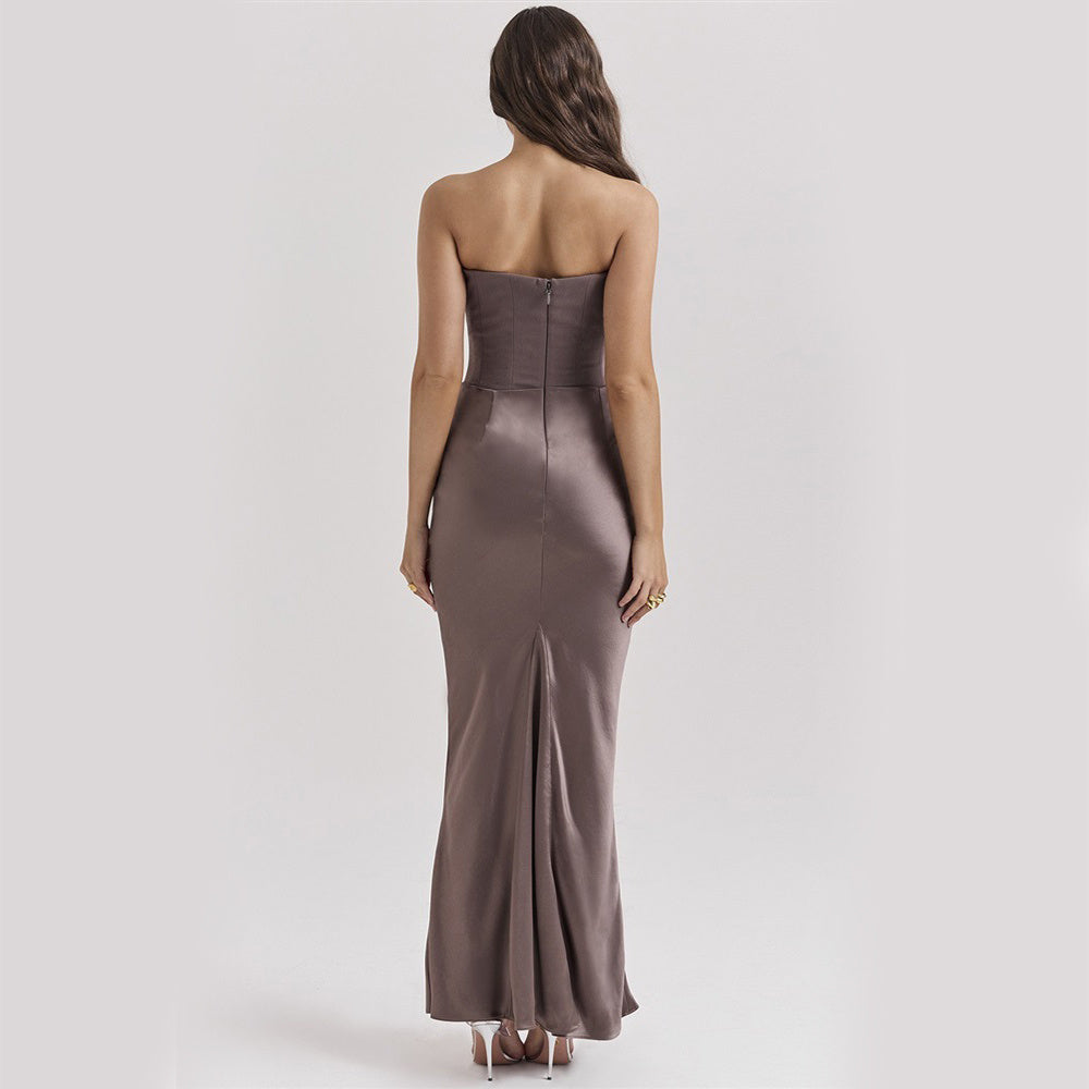 Fashion Style Slim Tube Top Long Dress Sexy Fashion Bandeau - Lifestil. www.Lifestil.net
